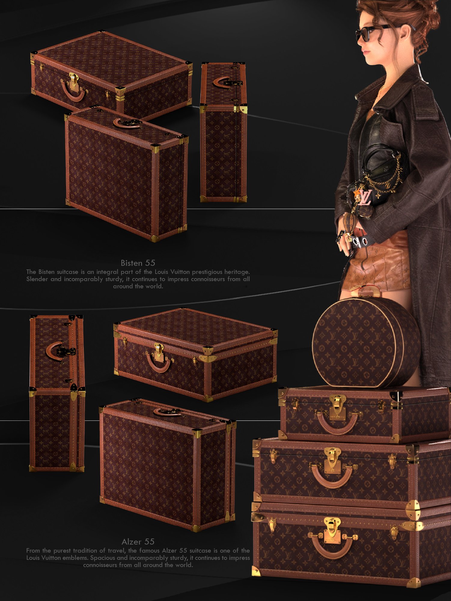 Lisa x Louis Vuitton x Full Leather Look | 3D Model - CONNECT